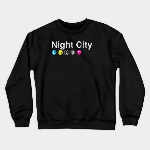 Night CIty Crewneck Sweatshirt by huckblade